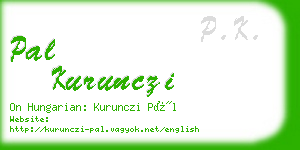 pal kurunczi business card